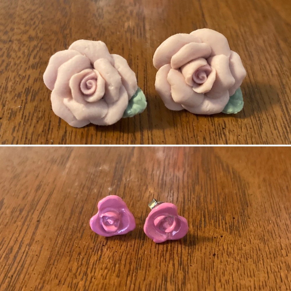 🌹 Rose Earring Set - Picture 4 of 5